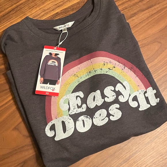 NWT WILDFOX Sweatshirt “Easy Does It” - SZ XS - Picture 2 of 2